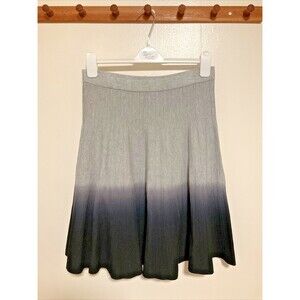 Carmen Marc Valvo Women’s L Black Gray Stretch Skirt Stretch Fashion Designer